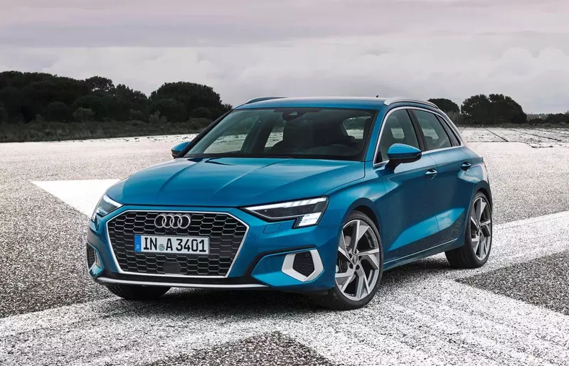 The 2021 Audi A3 and Sportback bodies are shown.