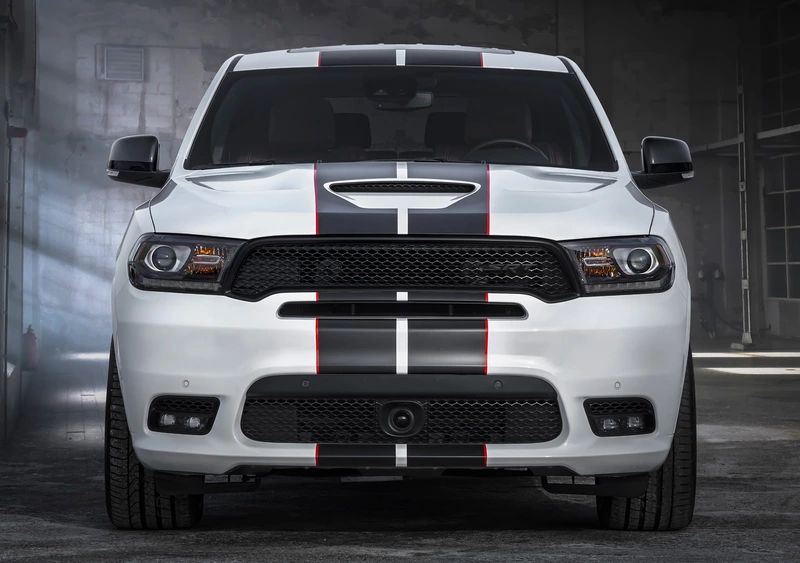 2020 Dodge Durango SRT, styled as a stripe package with black and red lines.