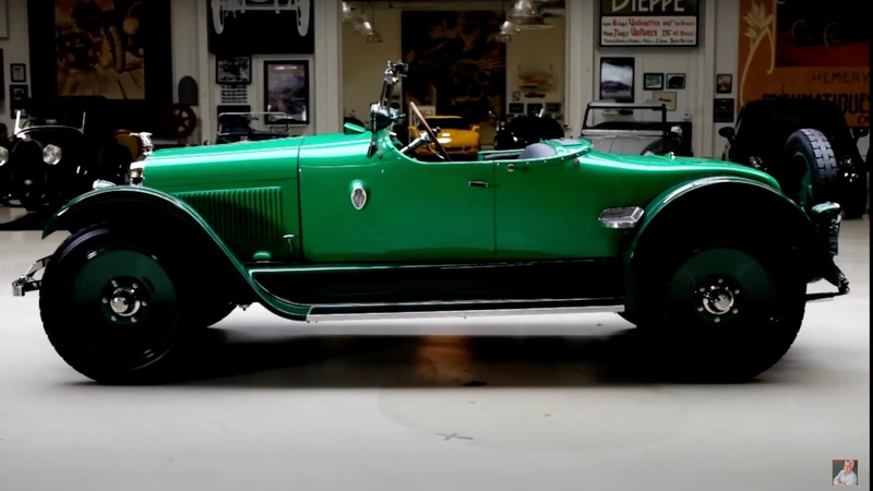 A 1922 Will Sainte Claire automobile in Jay Leno's garage.