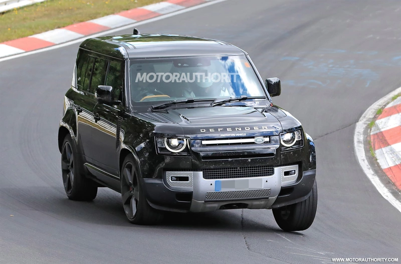 Two possible variants of the Land Rover Defender with a V8 engine.