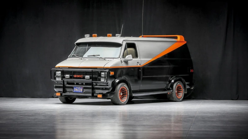 One of six 1979 Chevrolet "A-Team" vans to be auctioned off.