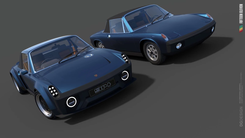 The Porsche 914 restomod hides the Cayman S "six".