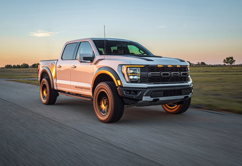 The Hennessey VelociRaptor 600 based on the 2021 Ford F-150 Raptor makes its debut.