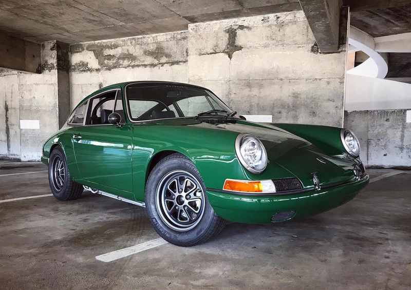 Jay Leno drives a Porsche 912 electric car manufactured by Zelectric.