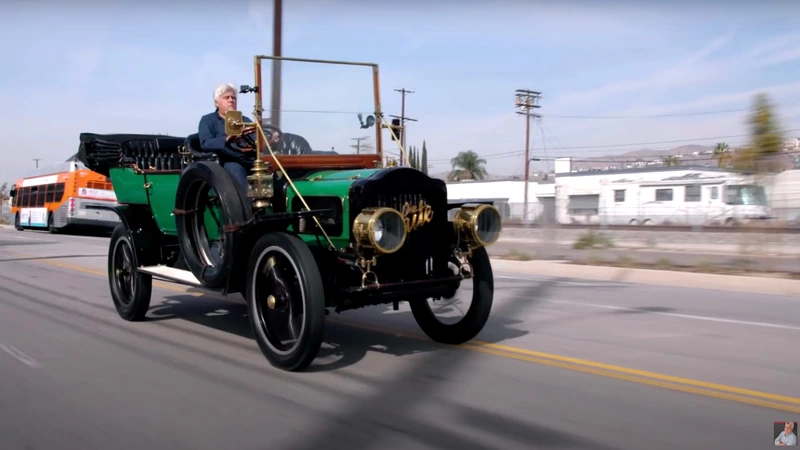 Jay Leno explains how to start a 1909 white steam engine.