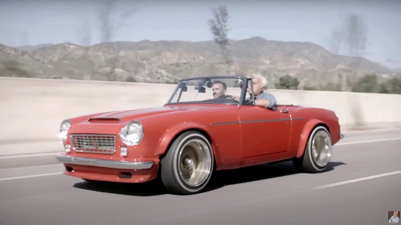 Jay Leno checks out a restomod Datsun 1600 with an SR20 engine.