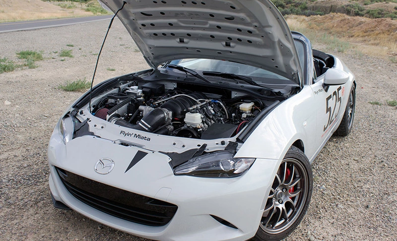 Flyin' Miata with LS V8 engine swapped into Mazda MX-5 Miata