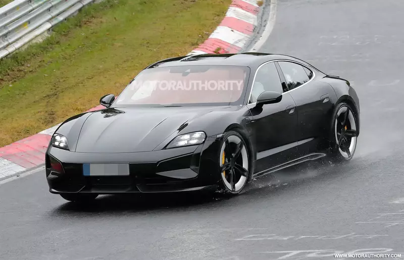 2025 Porsche Taycan Drops All Camouflage With Latest Spy Shot